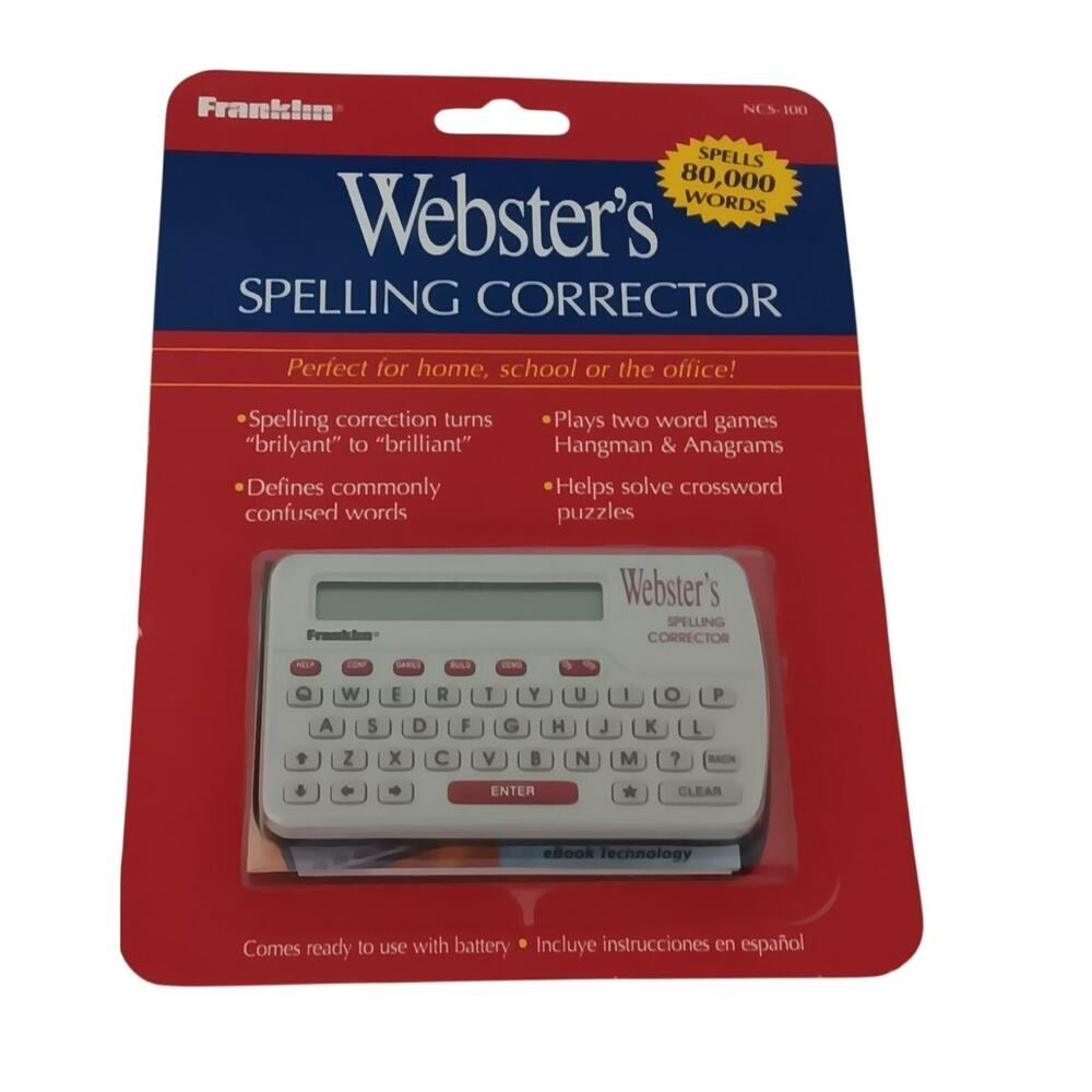 Franklin Webster's Spelling Corrector NCS 100 Pocket Size Compact NEW
